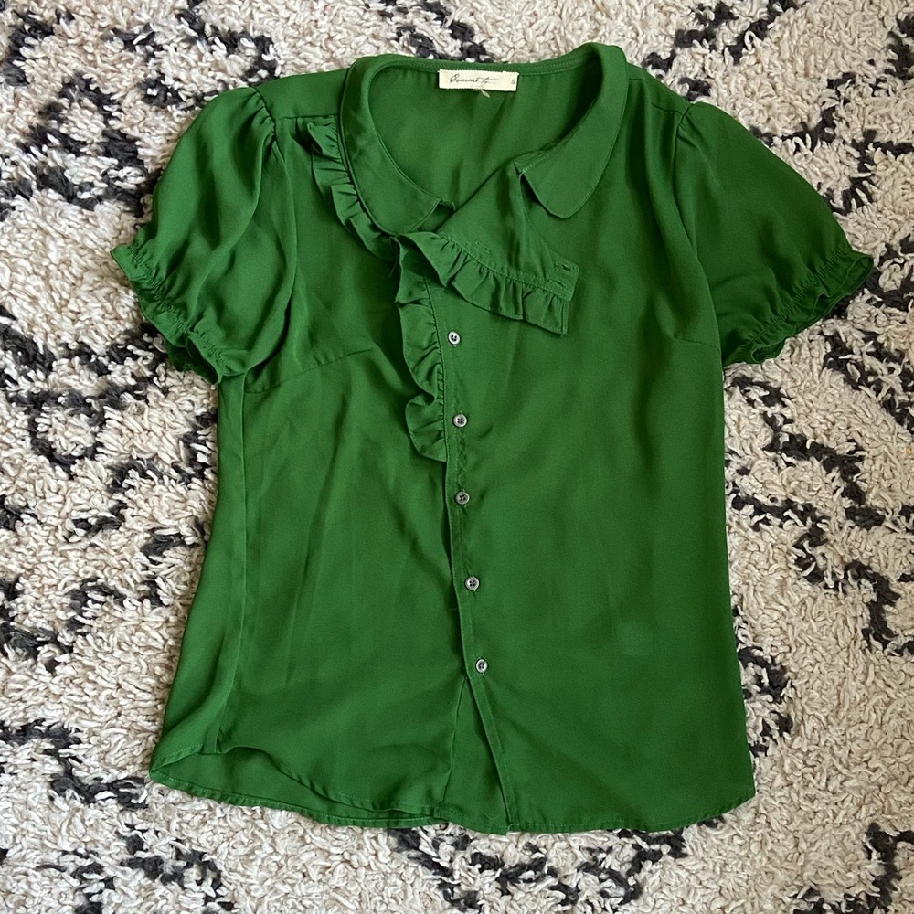 Vintage style green blouse